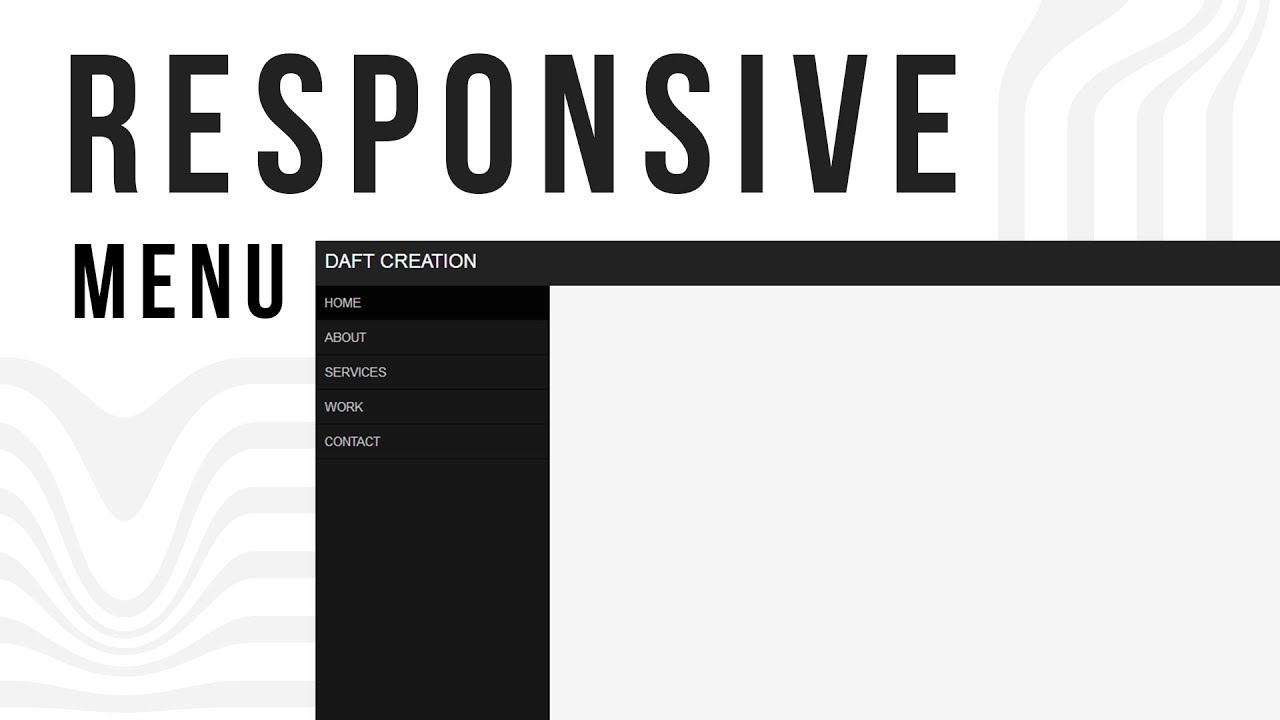 Responsive Menu | CSS - JQUERY Tutorial