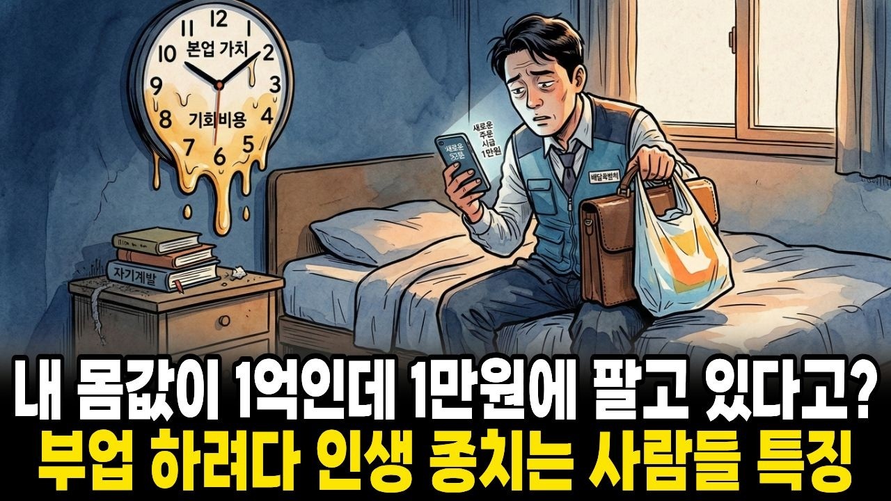 '부업의 함정!'시급 1만 원짜리 부업 하다가 수십억 본업의 가치를 깎아먹는 사람들 특징