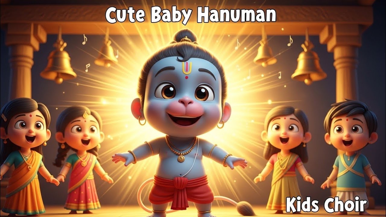 🎵 Hanuman Song for Children | Soft Flute & Mridangam | Devotional Special