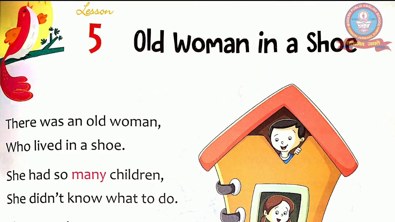 OLD WOMAN IN A SHOE || CLASS 1 || ENGLISH || CHAPTER 5 || FULL CHAPTER || MPES Classes