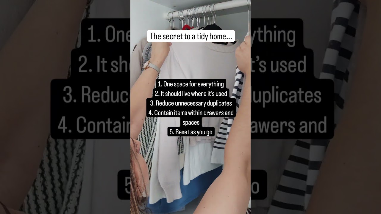 the secret to a tidy home #clutterfree #declutteryourlife #declutter