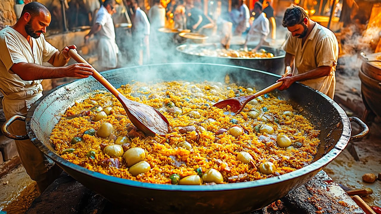 About 1000 Kilos of Pilaf Per Day | World's CRAZIEST STREET FOODS You Won't Believe Exist