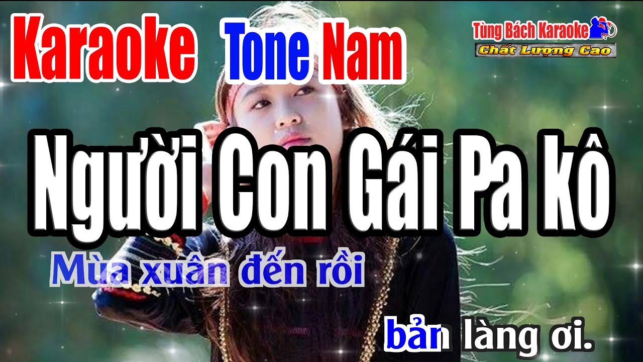 Người Con Gái Pa kô || Karaoke Tone Nam - Nhạc Hay Rạo Rực Chào Đón 30 / 4 [ Nhạc Sống Tùng Bách ]