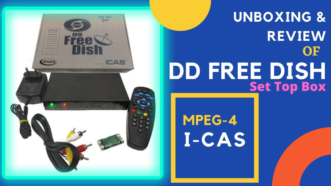 DD FREE DISH iCas MPEG-4 Set Top Box Unboxing And Review With Channel List #RKDth #ddfreedish