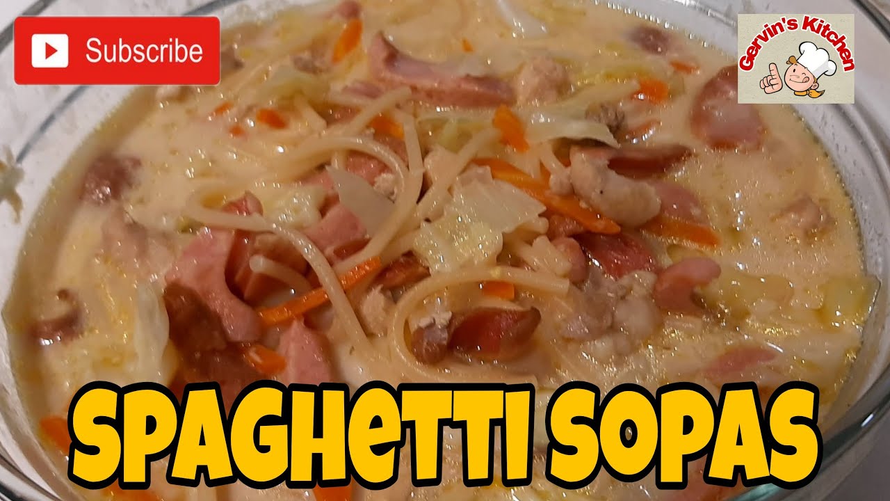 ito ang gawin mo sa spaghetti noodles. SOPAS NA MASARAP