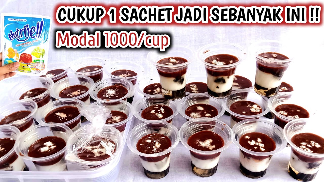 CUKUP 1 SACHET NUTRIJEL KAMU BISA BUAT PUDING BERLAPIS-LAPIS | JAJANAN ANAK KEKINIAN BISA DI TITIP!!