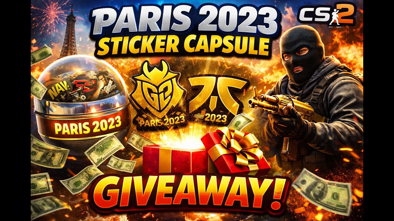 CS2 Giveaway - Paris 2023 Sticker Capsules Opening & 3 Sticker Giveaway 🎁🔥