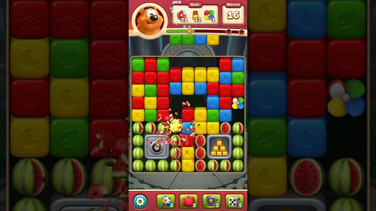 Toon blast 3574 Add moves 3 stars
