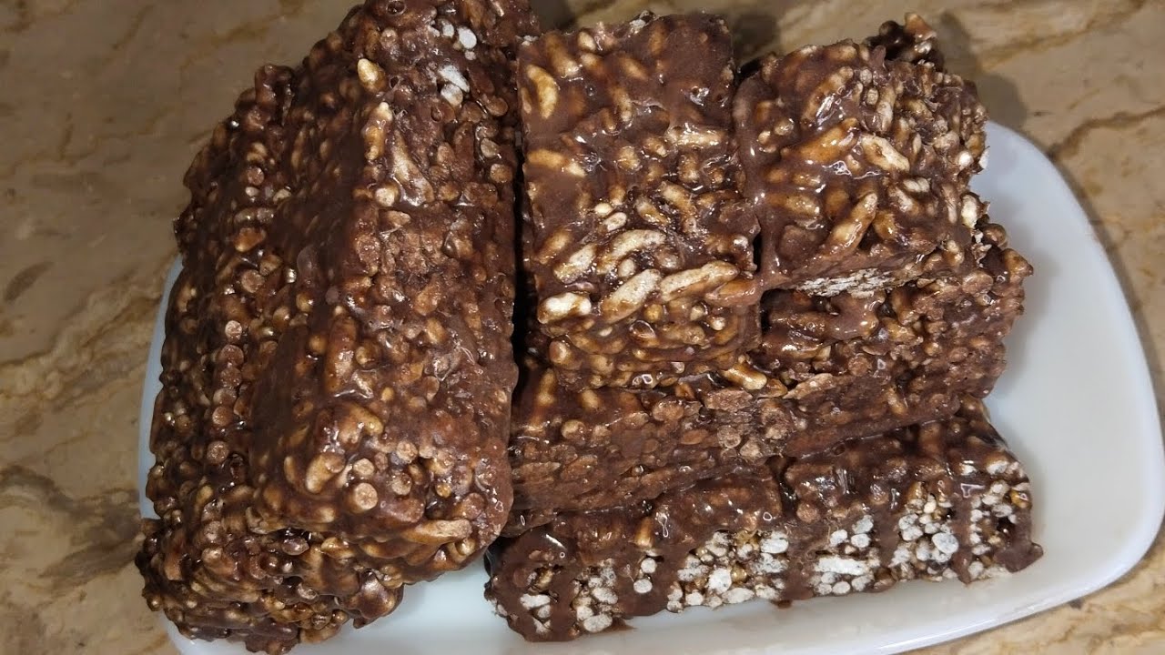 Chocolate Rice Baar Recipe  ||  December Treats  ||   Puffed Rice Baar Recipe 