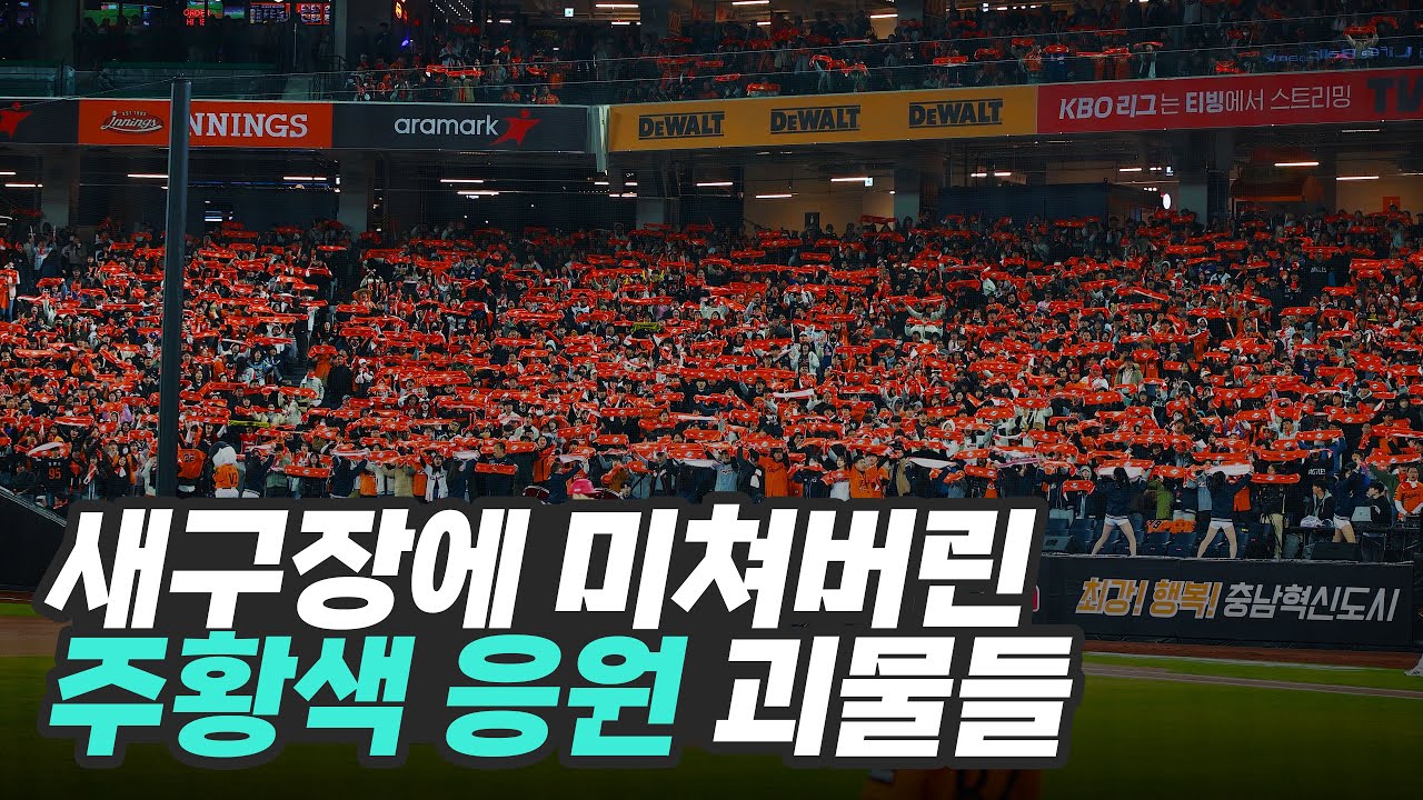 40년만의 신구장 첫경기⚾진짜 미쳤다는 말 밖에 안나오는 한화이글스 응원 떼창