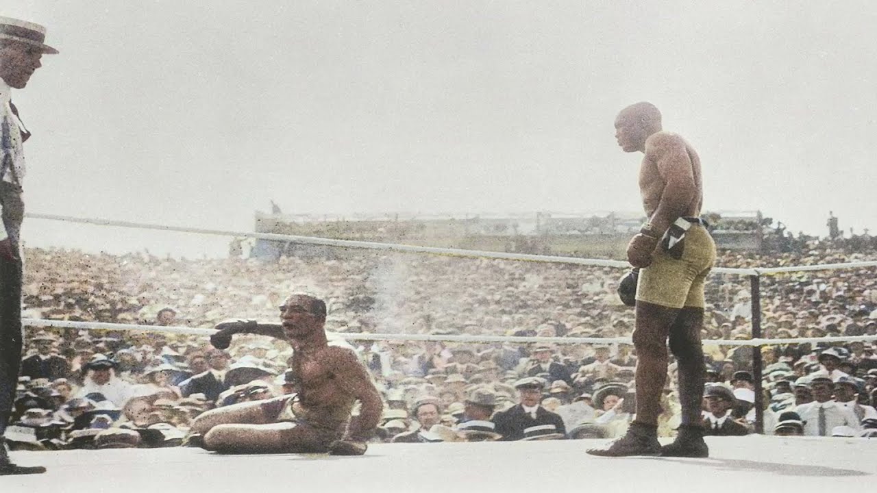 Jack Johnson vs Jim Jeffries - (July 4th, 1910) - in Full Color