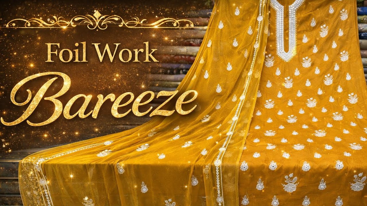 Bareeze Lawn Foil Work | Eid Special 3ps Pure Lawn | By BS fabrics ❤️🇵🇰