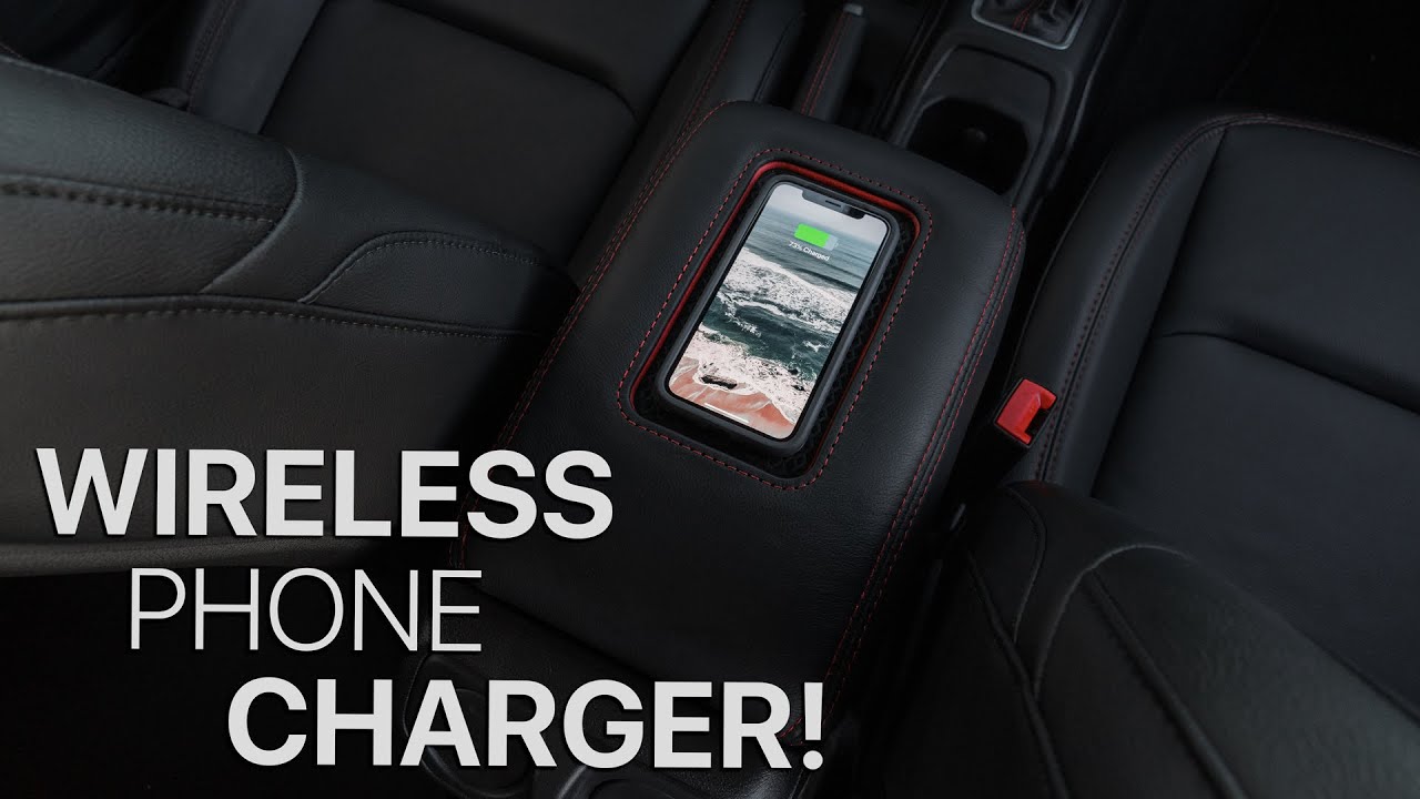 Jeep JL Wrangler / JT Gladiator Wireless Charging Leather Console Lid Upgrade - LeatherSeats.com