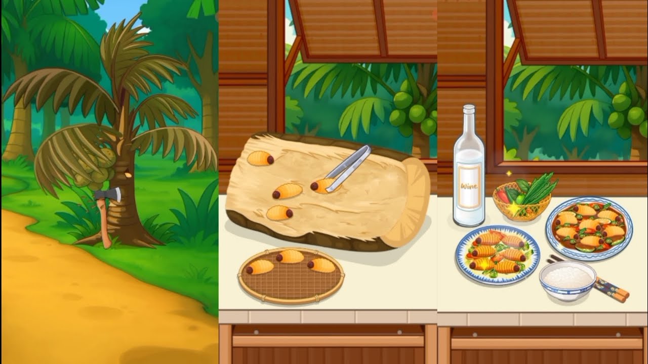 Coconut Worms Cooking 🐛 Gameplay | WA Games 