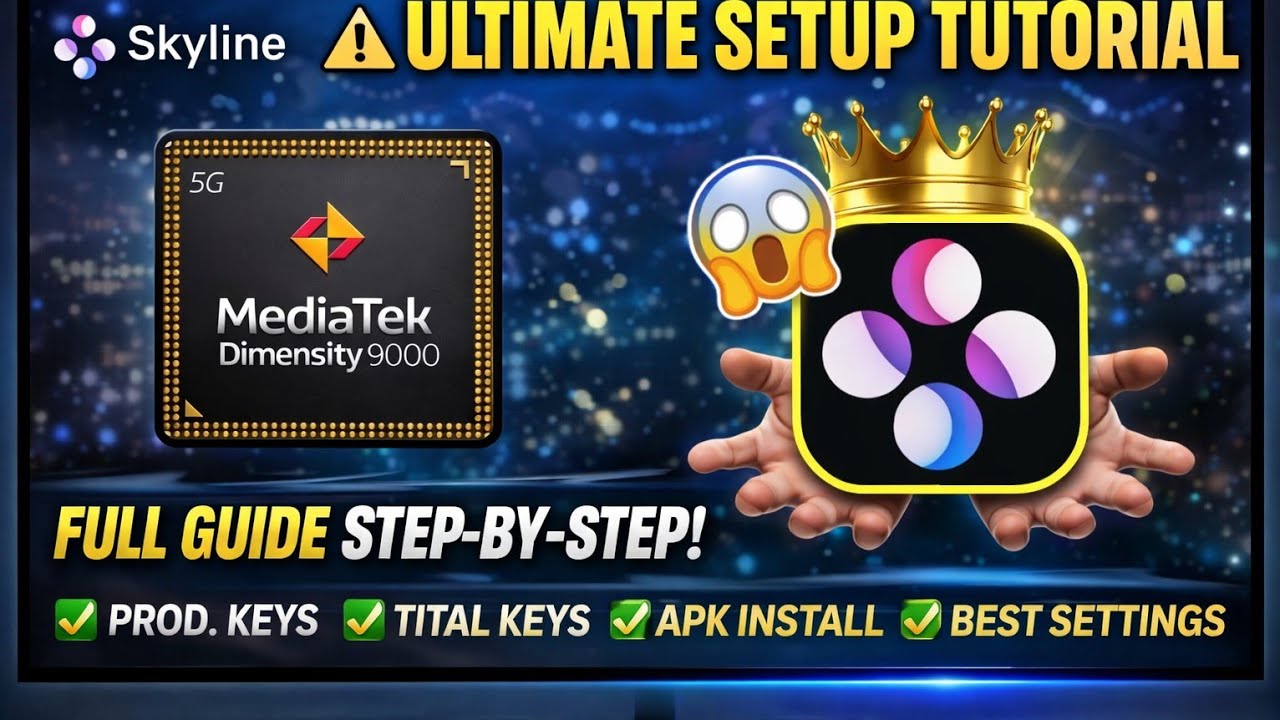 SKYLINE Emulator Full Setup Guide Android 🔥 | Best Nintendo Switch Emulator For Android