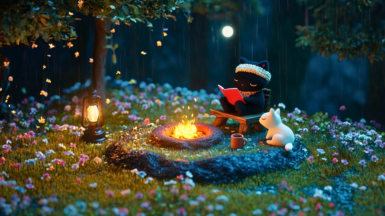 Almost Asleep by the Fire – Gentle Night Lofi for Deep Rest 🌙🔥