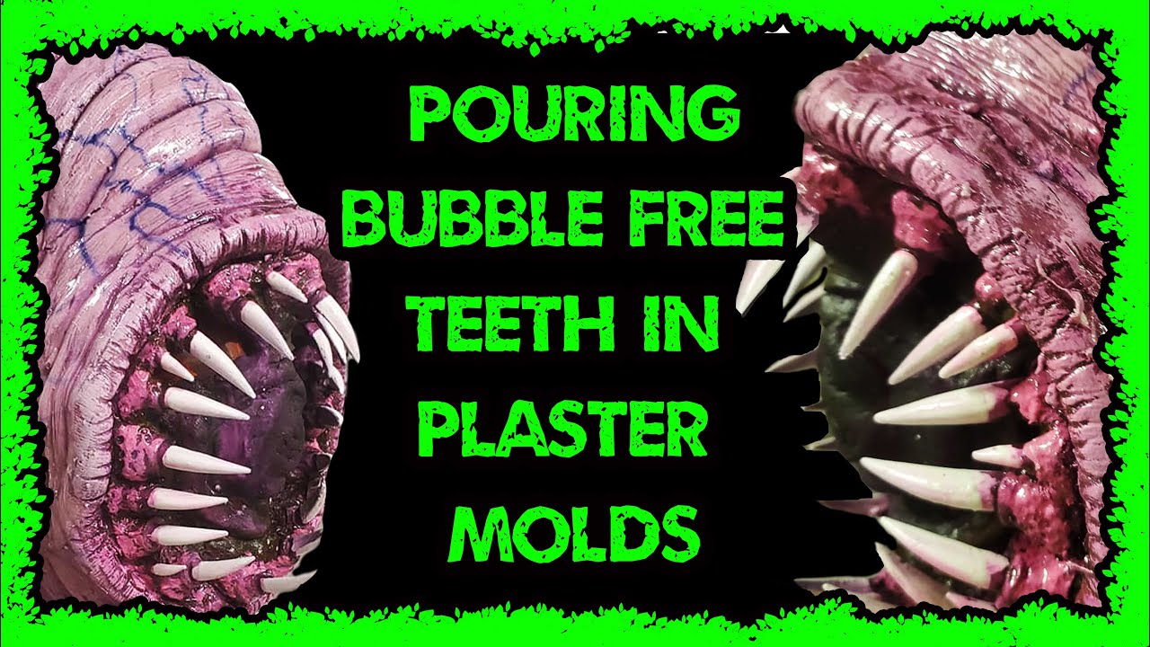 Bubble free teeth in latex masks