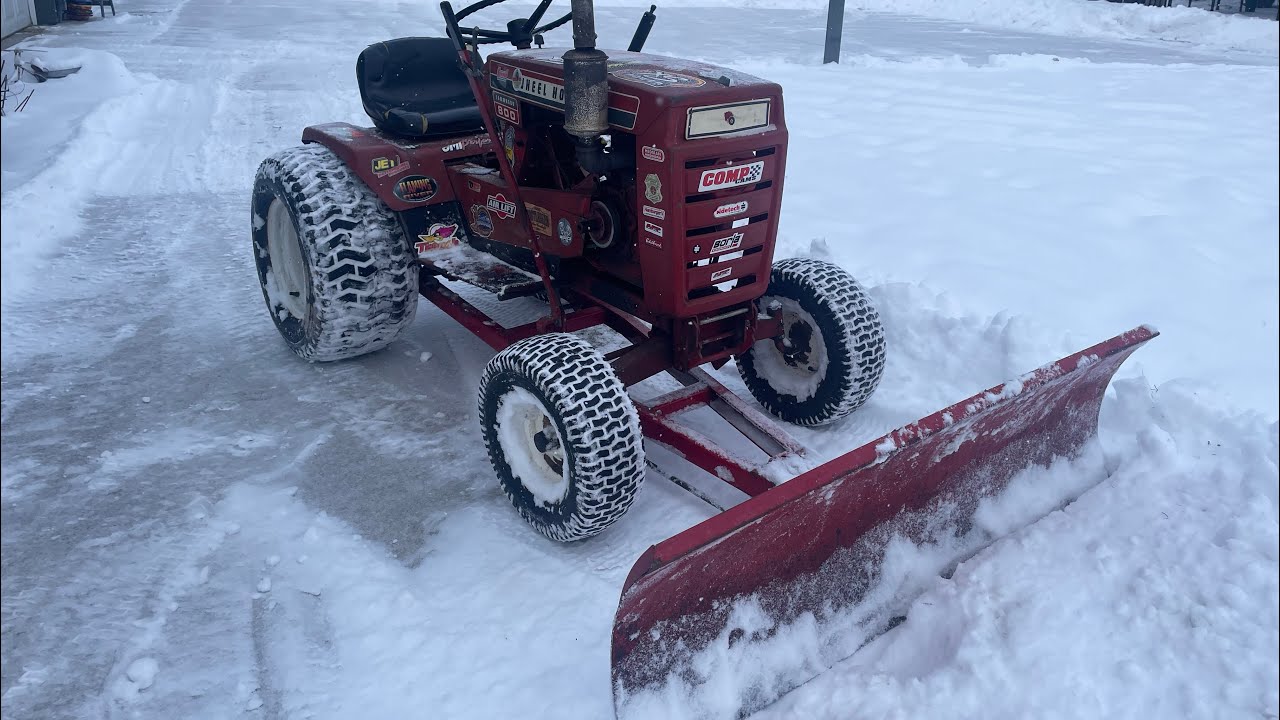 Snow plowing with the wheel horse!!!