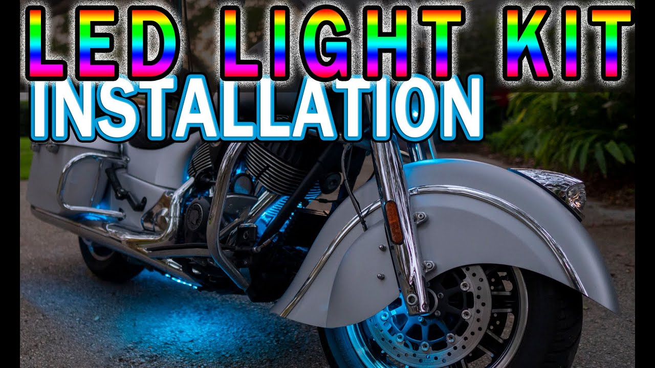LED Light Kit Install - Indian Thunderstroke frame