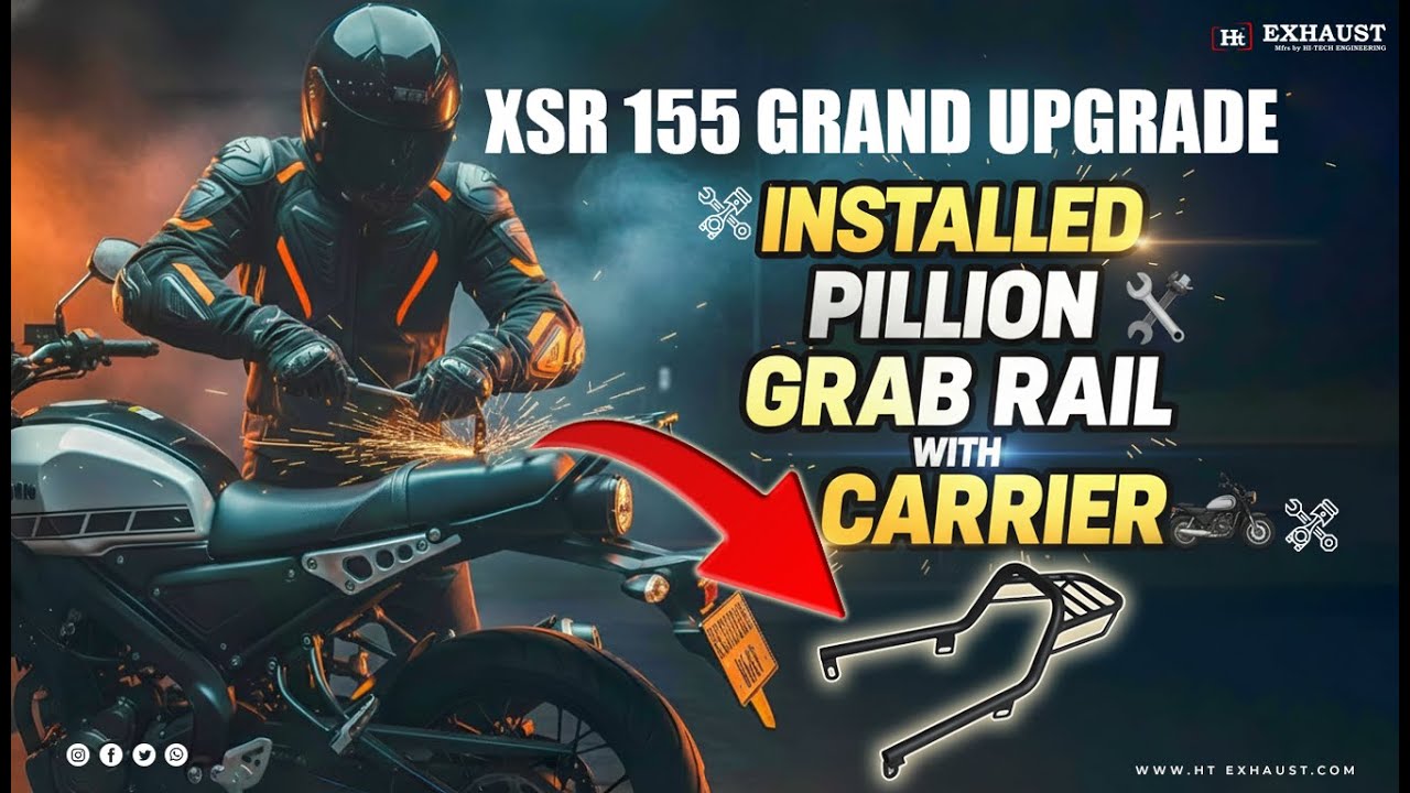 YAMAHA XSR 155 PILLION GRAB RAIL WITH CARRIER INSTALLATION VIDEO