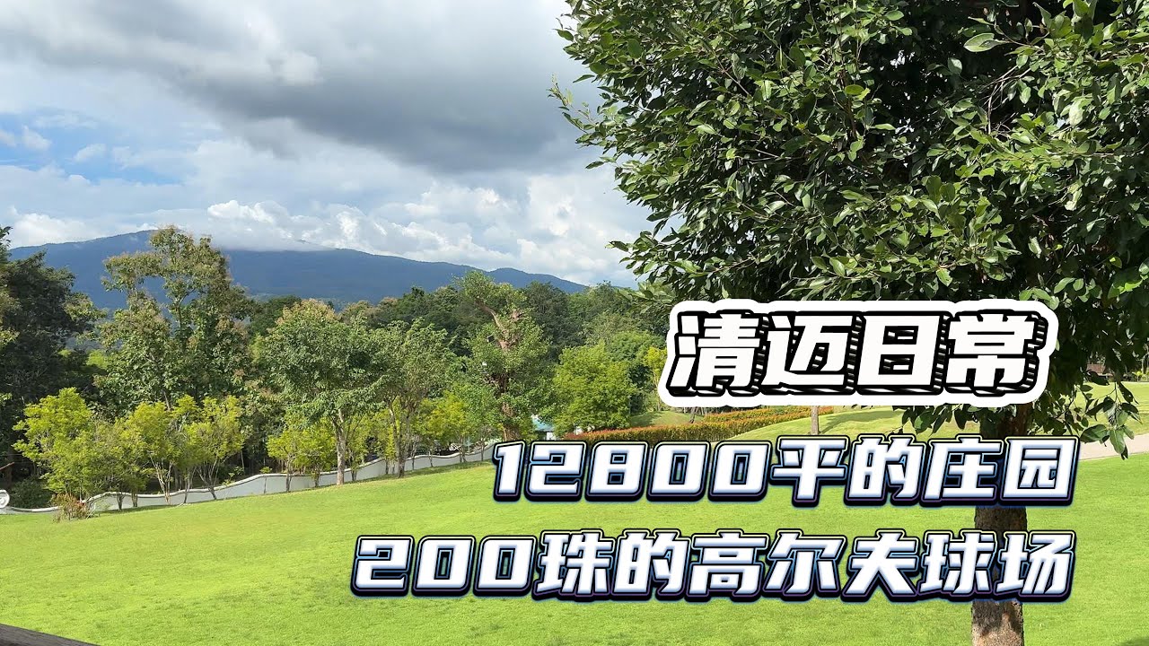 清迈日常的一天，高尔夫便宜的到爆，超大的庄园20万泰铢一个月