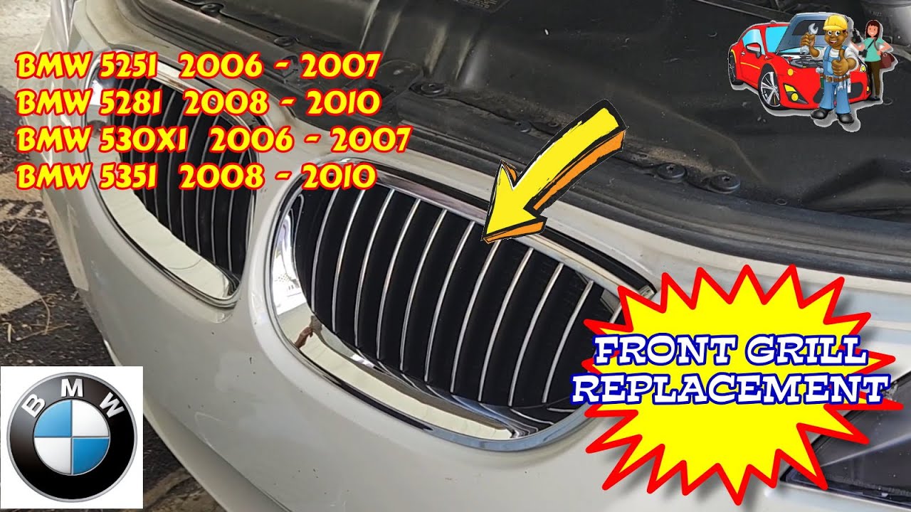 Замена передней решетки BMW 525i 528i 530i 535i