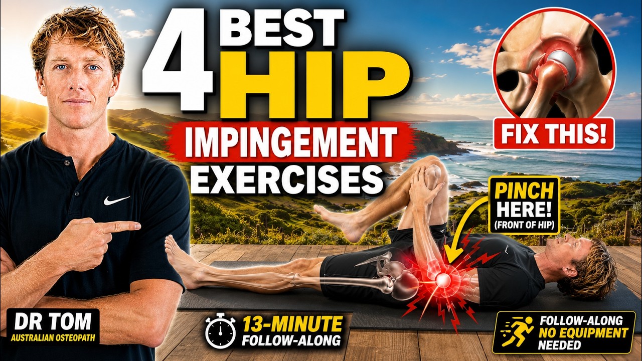 BEST 4 Exercises to STOP Hip Impingement