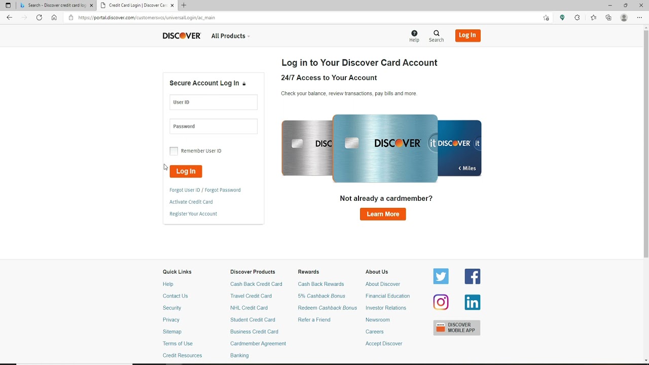 How to Login Discover Credit Card Account Online 2022? | www.discovercard.com Sign In