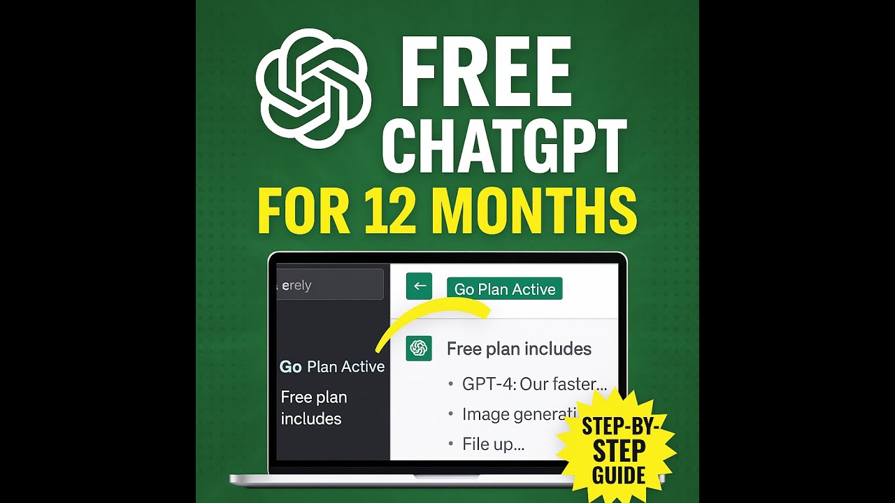 How to Get ChatGPT GO Free for 12 Months 🔥 | Step-by-Step Guide (2025 Update) #chatgpt #ai