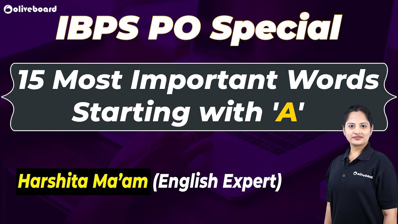 Frequently asked Words in Competitive Exams | Words with the Letter 'A' | Vocab Builder Series