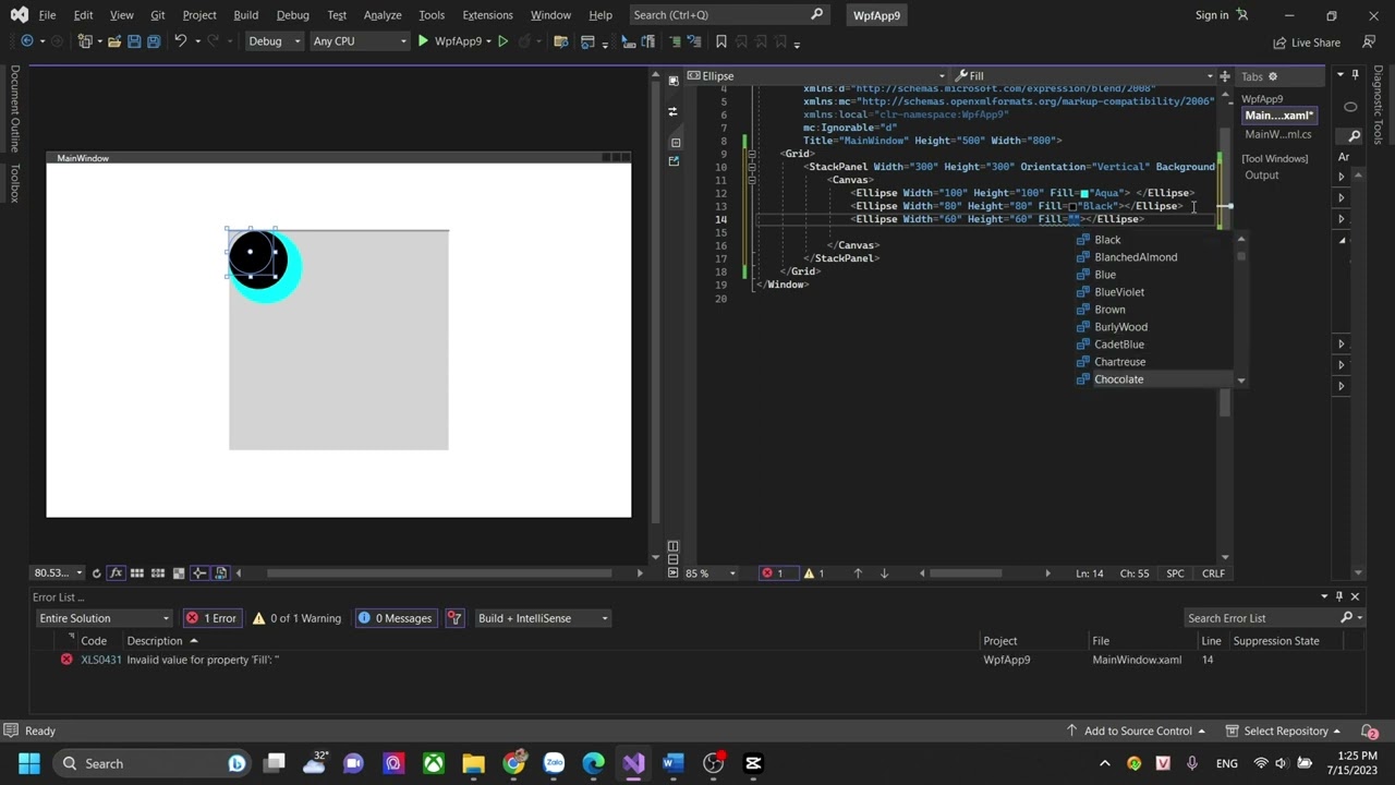 C# with WPF properties StackPanel 💯