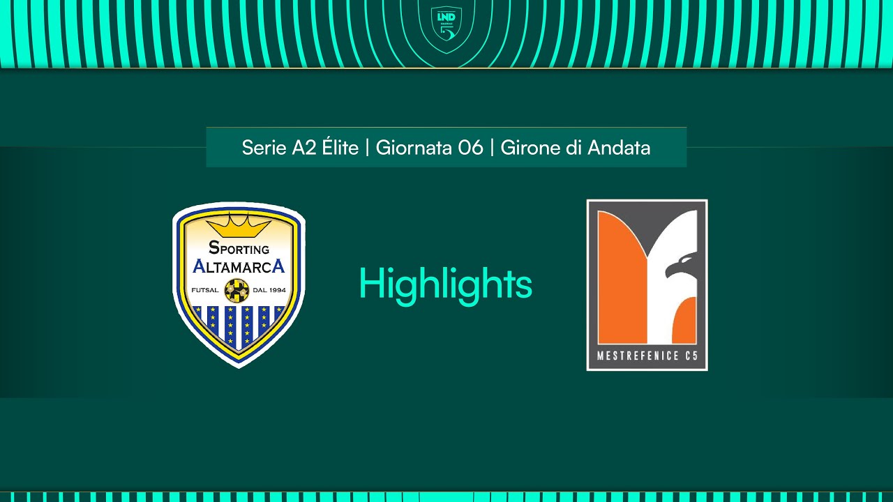 Sporting Altamarca-MestreFenice 7-0 | 6ª giornata | Serie A2 Élite 2024/2025 - Girone A | Highlights