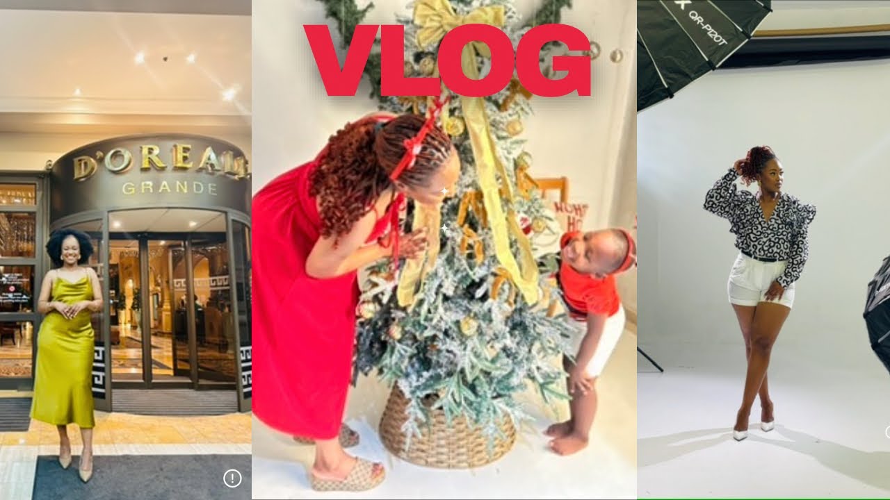 Late Vlog|| Clothing line photoshoot | Christmas photoshoot | My best friend’s 30th birthday dinner