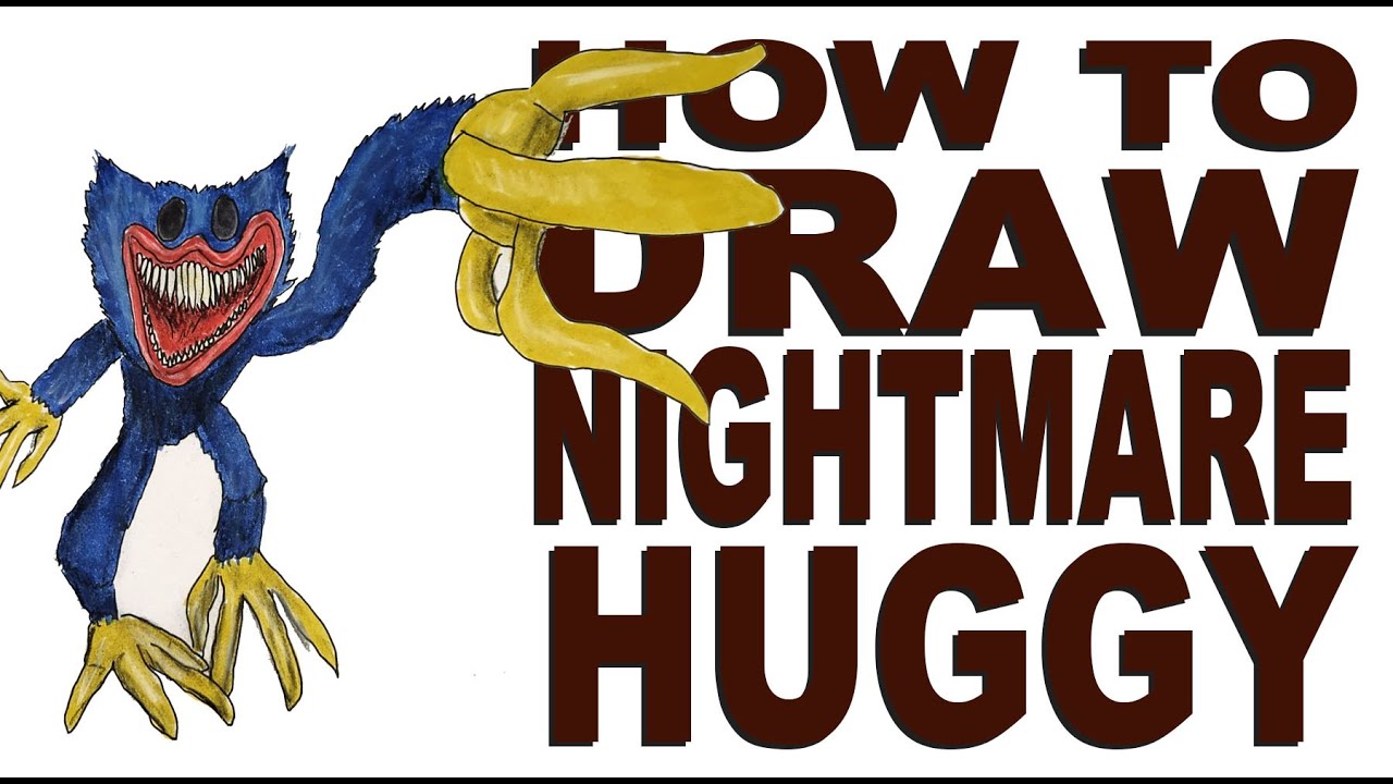 How to draw Nightmare Huggy Wuggy (Poppy Playtime III)