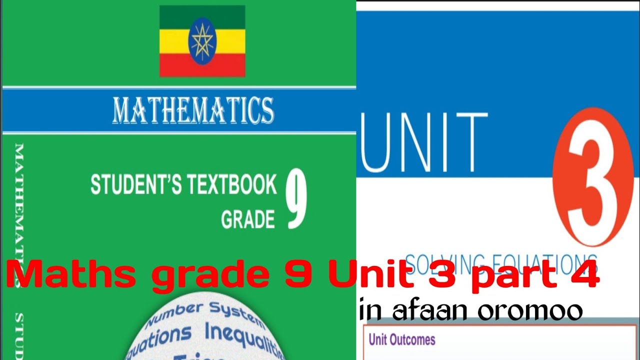 Mathematics grade 9 Unit 3 part 4 in afaan oromoo | substitution method