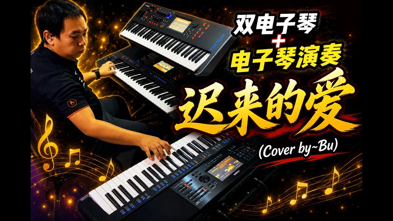 双电子琴 + 电子琴演奏 迟来的爱 (Cover by~Bu)