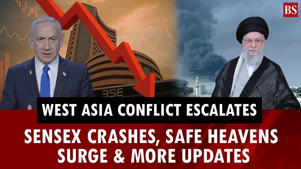 Markets sink as West Asia conflict escalates; Sensex slides, safe havens surge | Iran-Israel war