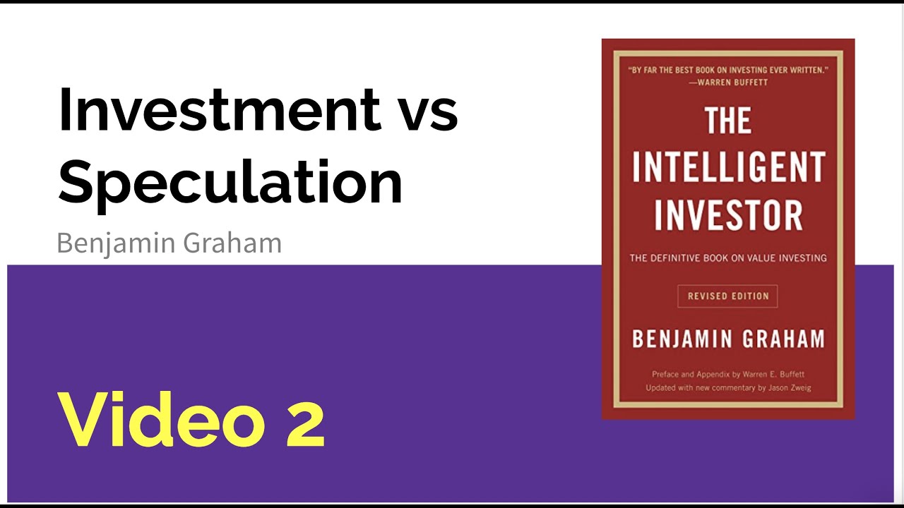 Investment vs speculation