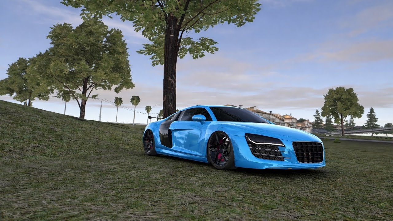 Audi R8 Blue Supercar | City Drive | Realistic Driving Gameplay HD