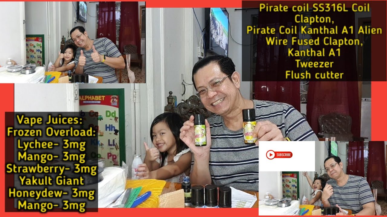 Pirate coil SS316L, Pirate Coil Kanthal A1 Alien Wire, Kanthal A1 Tweezer Flush cutter Vape Juice