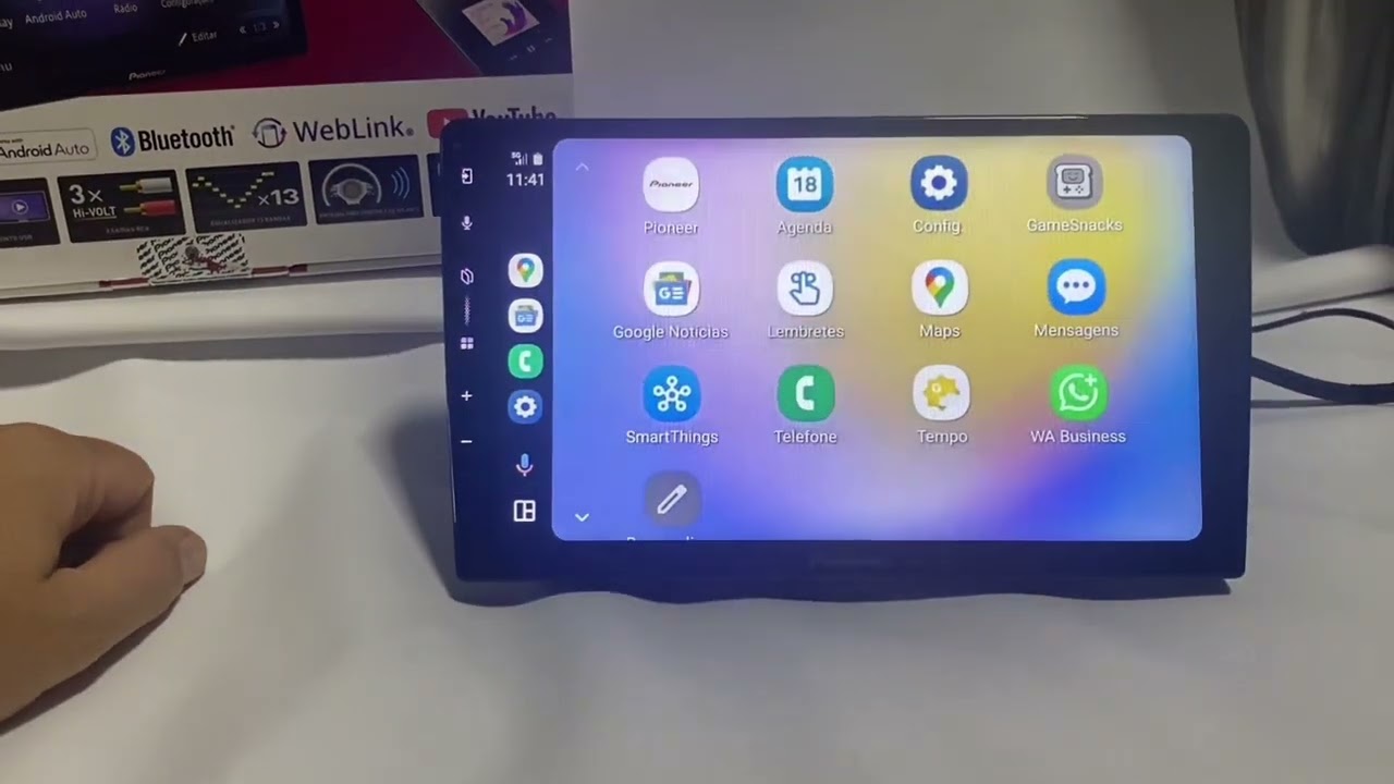 Demonstração do multimídia Pioneer tela 9” DMH-AP6650bt