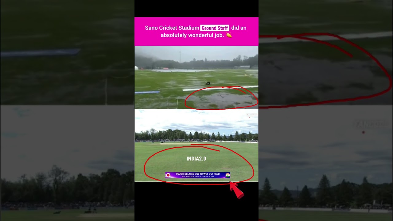 Japan Ground Staff Did a Great Job After Heavy Rain 🌧️👏