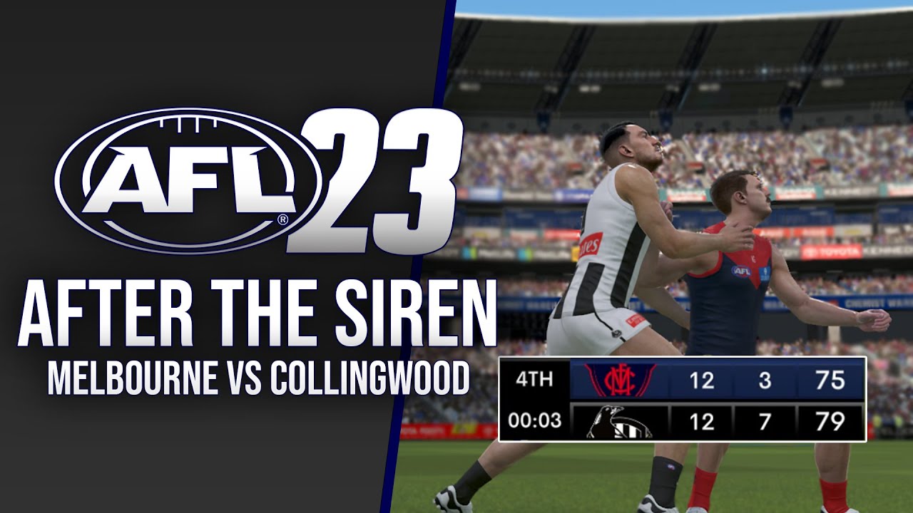 After the Siren on AFL 23!! - Melbourne vs Collingwood (No Commentary HD)