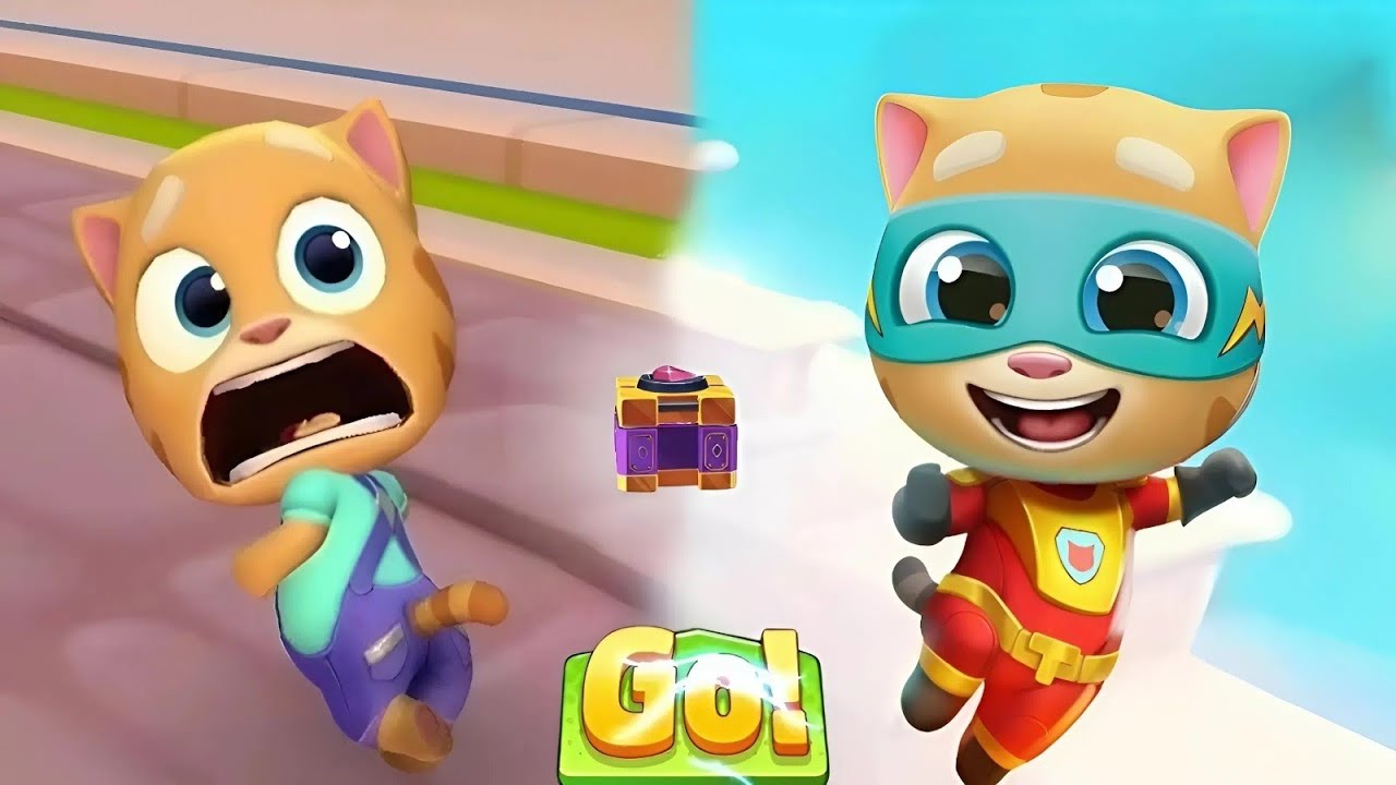 Talking Tom Gold Run 2 Vs Talking Tom Hero Dash Ultra - Super Hero Ginger X Talking Ginger Gameplay