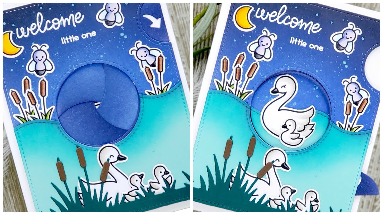 Baby-themed Magic Iris card