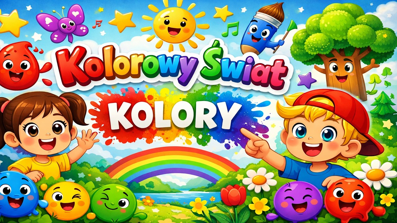 Kolory dla Dzieci 🎨🌈 | Kolorowy Świat – Piosenka Edukacyjna | Nauka Kolorów
