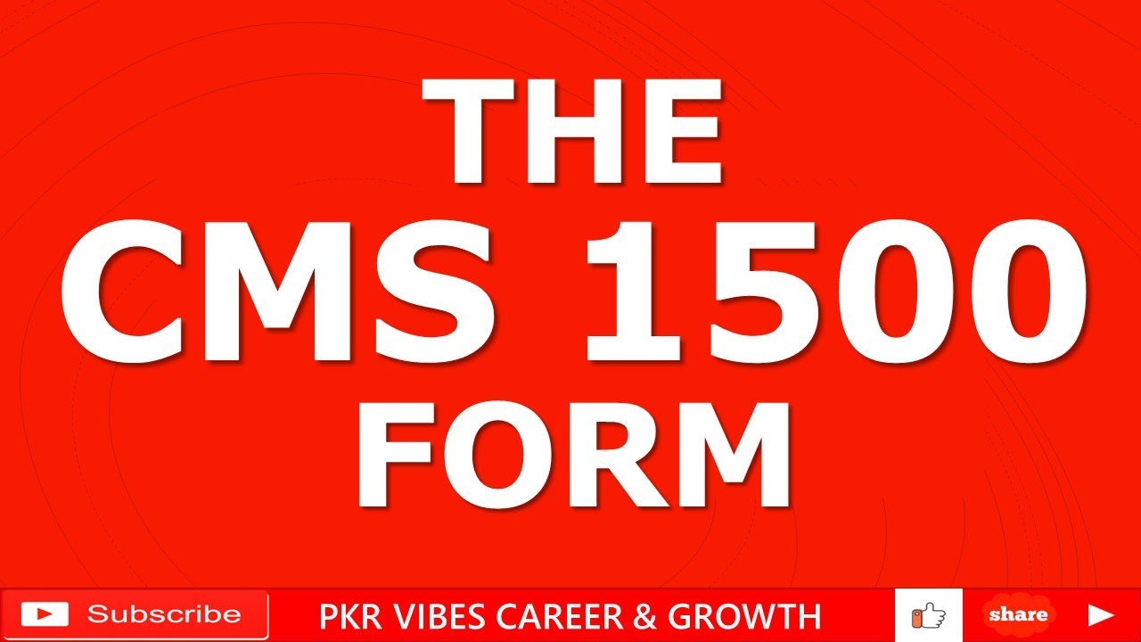 CMS 1500 FORM IN MEDICAL BILLING I HEALTH INSURANCE CLAIM FORM #ushealthcare #claim #cms #rcm
