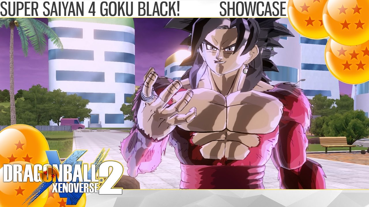 (2K) Dragon Ball Xenoverse 2 - Super Saiyan 4 Goku Black! English Voice! FULL MOVESET! (Showcase)