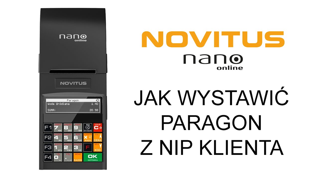Jak wystawić paragon z NIP nabywcy w kasie fiskalnej NOVITUS Nano Online.