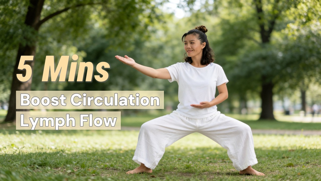 5-Min Gentle Qi Flow to Boost Circulation & Lymph Flow | No Jumping